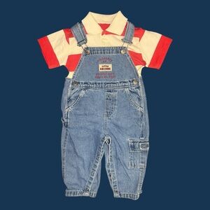 Vintage Little Arizona Overalls and Polo Set